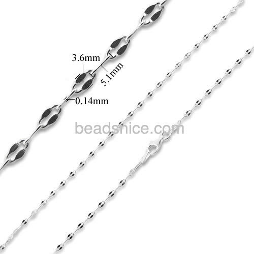 Sterling silver chain fashion coffee chain necklace bracelet wholesale jewelry findings nickel-free approx 7.3g per m
