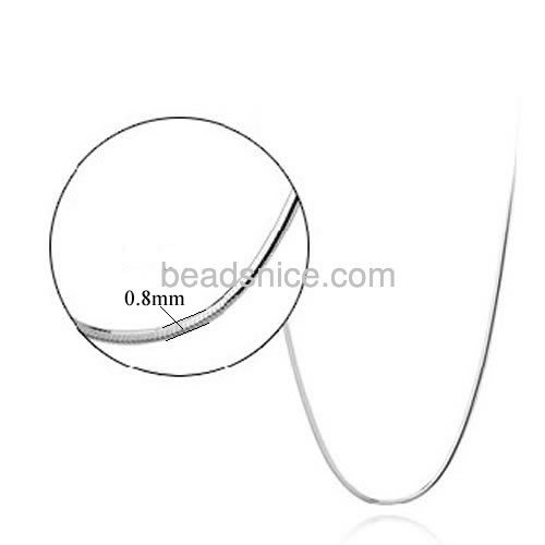 Silver chain wired round omega chain for necklace wholesale jewelry findings sterling silver approx 5g per m nickel-free