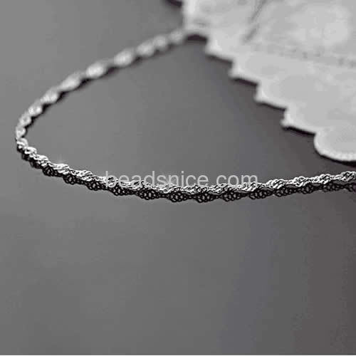 Fine jewelry chain singapore chain link wholesale retail jewelry findings sterling silver nickel-free DIY