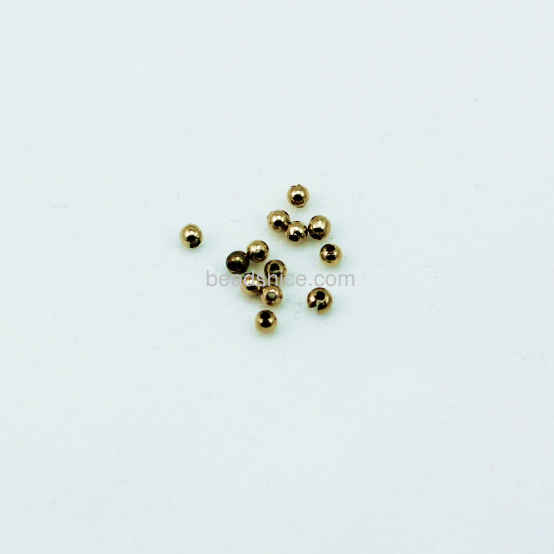 18K Gold-plated Stardust Round Beads,
