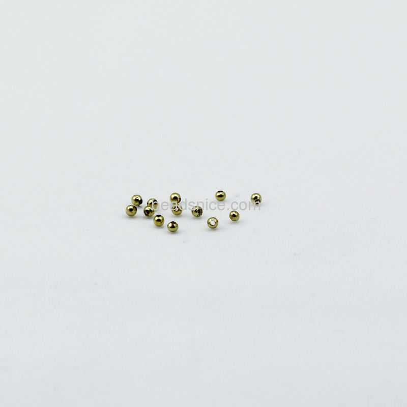 18K Gold-plated Stardust Round Beads,