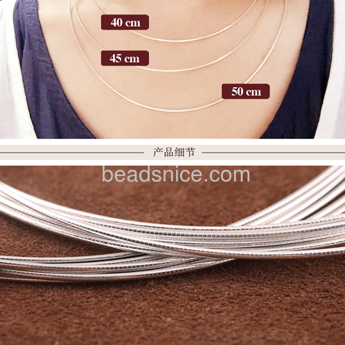 Pure 925 silver Wire Choker Necklace for women