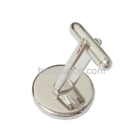 Cufflink parts brass finding  nickel free  lead safe manual plated gloss finish making jewelry personalized cufflinks