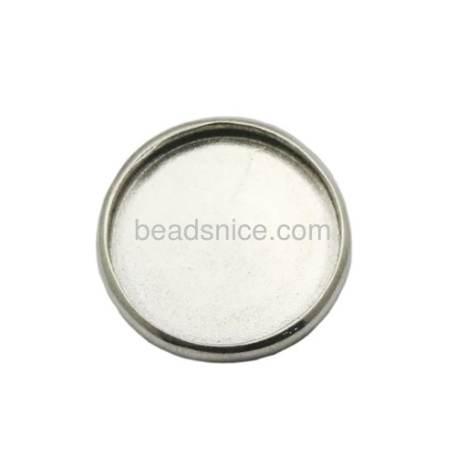 925 sterling silver jewelry silver bezel setting round cabochons settings wholesale fashion jewelry accessories DIY