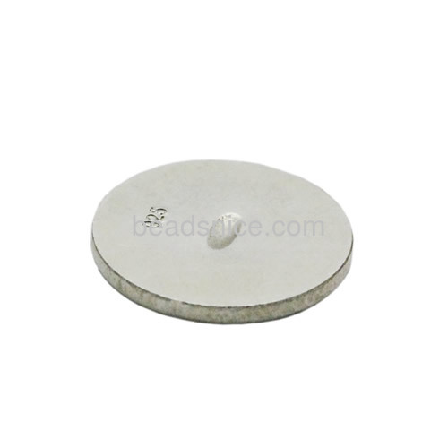 Silver round cabochon setting 16mm cabochon base settings wholesale fashionable sterling silver jewelry DIY