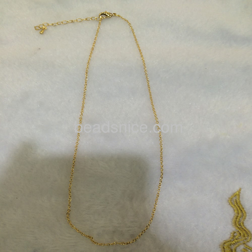 Brass necklace chain plated jewelry pendant adjustable gold  high quality