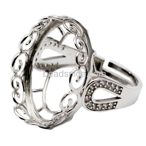 Classic sterling silver ring base silver rings setting pure silver accessories fine jewelries making gift for her