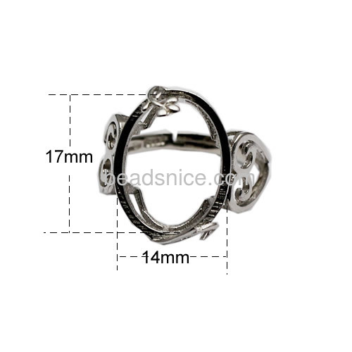 Sterling silver ring base heart rings setting retail wholesale jewelry accessories fine jewelries making valentines day gift
