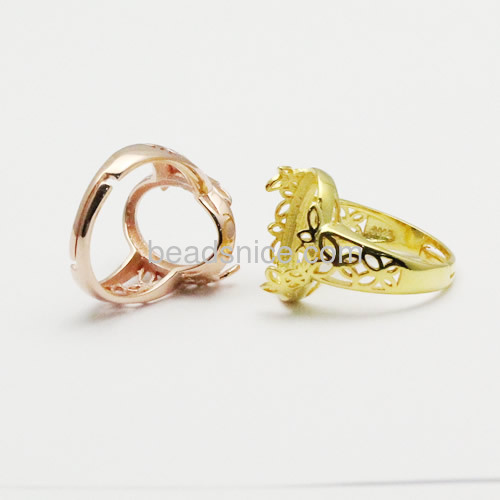 Pure silver ring base leaf rings setting wholesale retail sterling silver 925 components fine jewelry making wedding gift
