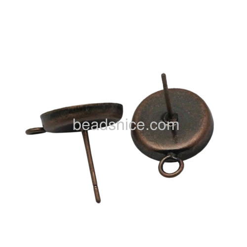 Brass ear post plated  different color  you can choose   lead-safe  nickel-free
