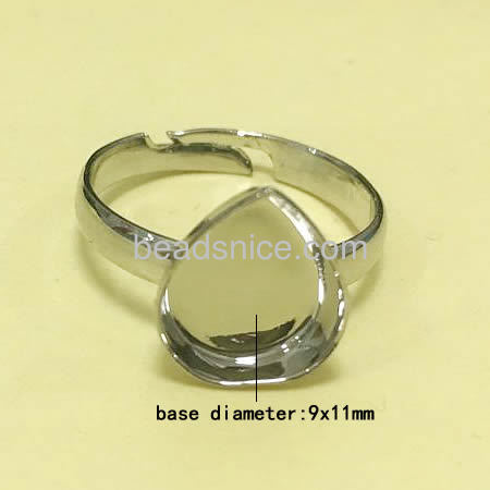 Brass Bezel Ring Base，Lead-safe and nickel-free,