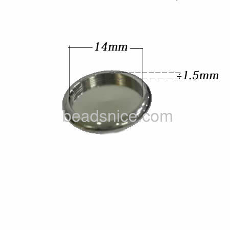 Cufflink parts blanks inner diameter 14mm nickel free  lead safe manual plated gloss finish