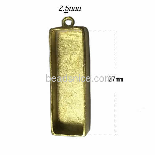 Brass pendant setting jewelry finding diy nickel free lead safe