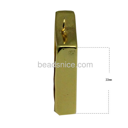Brass square pendant jewelry finding diy