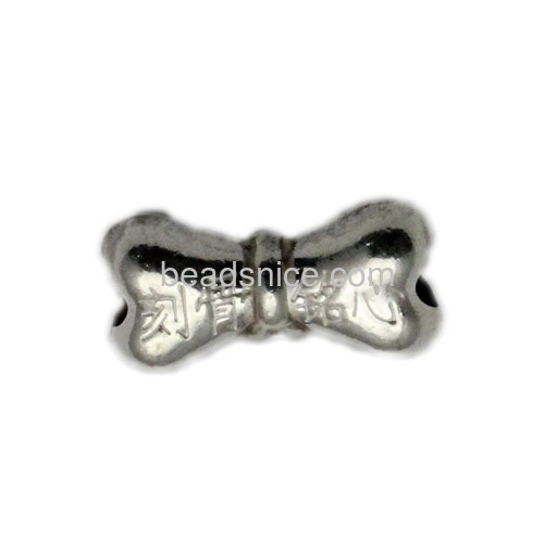 Wholesale sterling silver bow tie bead fine jewelry making pure sliver jewelries accessories christmas gift for her