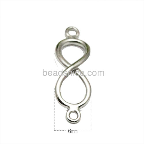 Sterling silver pendant setting infinity number silver pendant pure  accessories for findings jewelry making gift for her