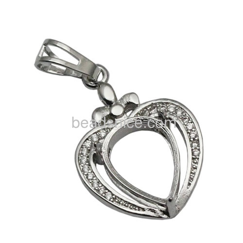 Silver jewelry mounting pendant setting jewelry supply making fift for women