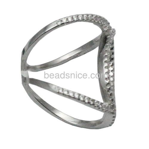 925 sterling silver rings finger zircon european hollow elegant jewelry for women ring wedding party birthday