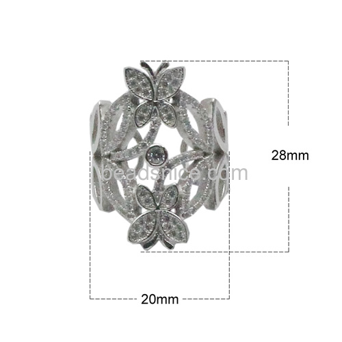 Pure 925 sterling silver open adjustable rings with beautiful butterfly design for daily rings jewelry