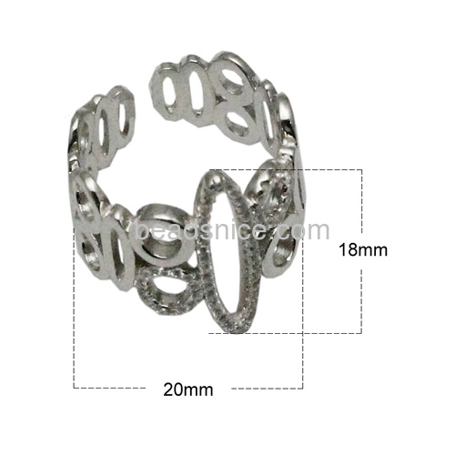 Wholesale 925 sterling silver adjustable rings round oval setting elegant rings for women jewelry