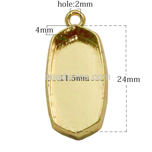 Brass pendant settings