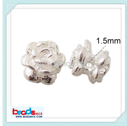 925 Sterling silver spacer beads for jewelry parts
