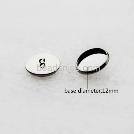 Stainless Steel  Lid  Cabochon