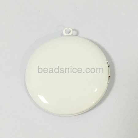 Wholesale round photo locket pendants for diy jewelry making