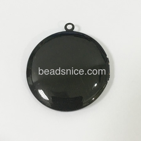 Wholesale round photo locket pendants for diy jewelry making