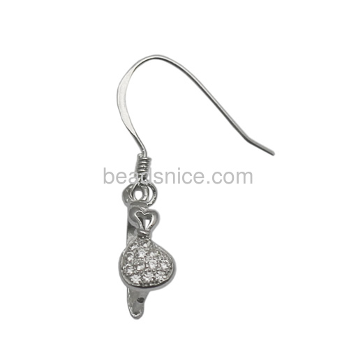 Sterling Silver Earring Pendant Clasp ,