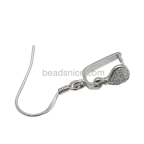 Sterling Silver Earring Pendant Clasp ,
