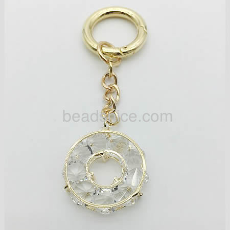 Wholesale pendant base with wheel of rhinestone for special necklace jewelry makiing