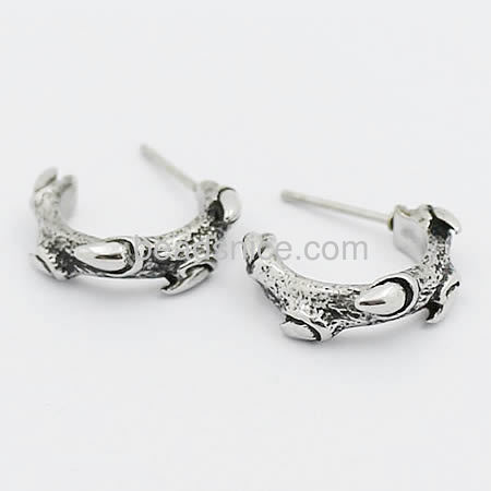 Stainless steel vintage claw stud earrings for handmade post earrings