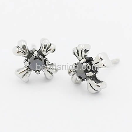 Jewelry diamond stainless steel earrings lady stud earrings