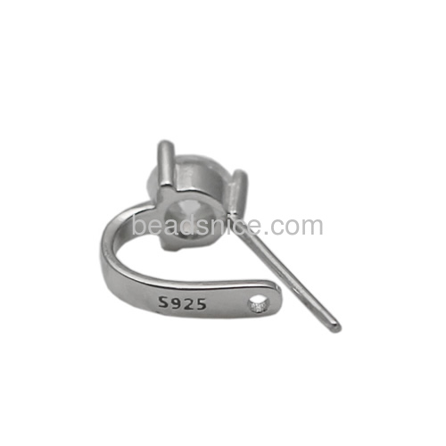 Wholesale 925 sterling silver jewelry findings pinch bail connector pendant clasp for jewelry making supplies
