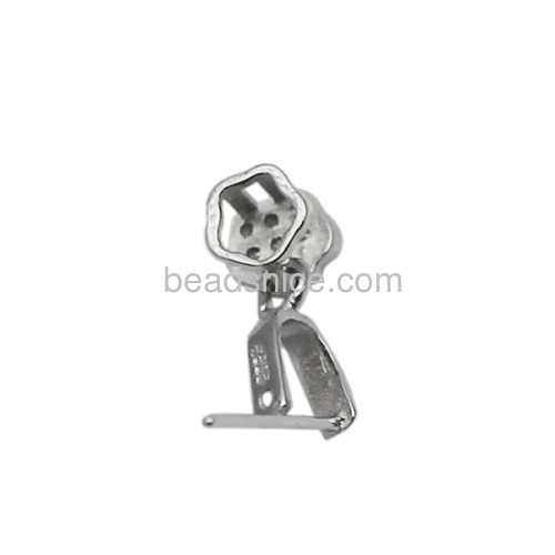 925 silver pendant clasp sterling silver pinch bail connector clasp for diy jewelry making