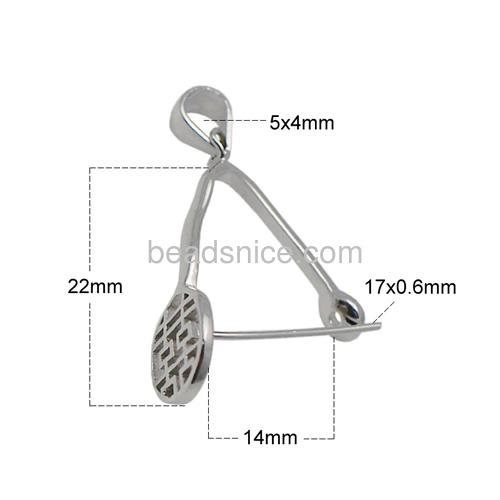 925 sterling silver pinch bail pendant  clasps for wedding jewelry making