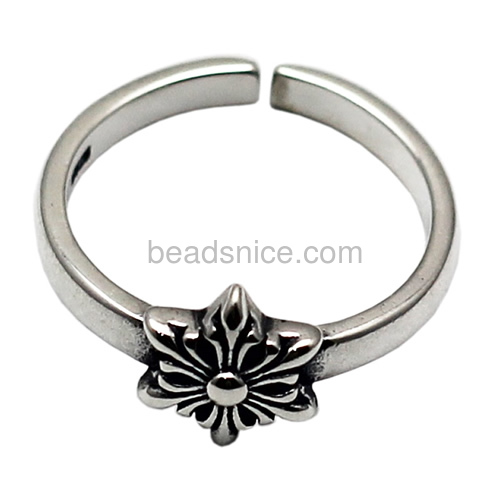 Thai sterling silver ring flower feature thai silver jewelry fashion jewelries fine silver rings jewelry gift for her