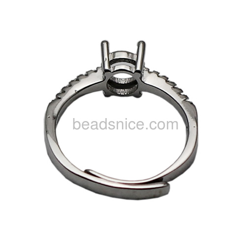 Women rings base mountings fashion ring semi mount wholesale vogue jewelry wedding rings settings sterling silver DIY gift