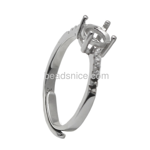 Women rings base mountings fashion ring semi mount wholesale vogue jewelry wedding rings settings sterling silver DIY gift
