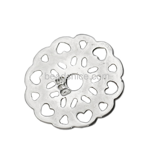 Pure silver filligree components heart feature 925 sterling silver filigree connectors for making silver pendant fine jewelry