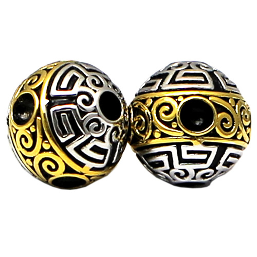 925 sterling silver double colored beads special design buddhism buddhist bead wholesale or ratail for making jewelry