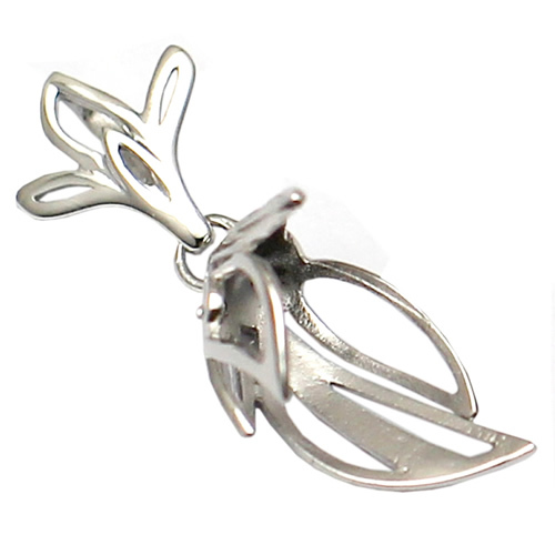 Pure silver pendant setting sterling glue-on bail trendy fine jewelry finding wholesale retail for lady