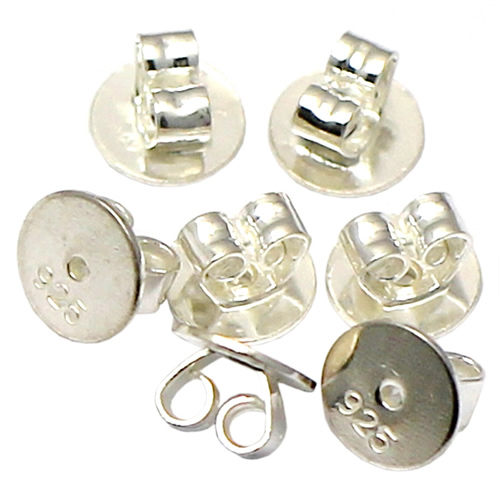 Earrings backs earnuts wholesale earring jewelry accessory sterling silver DIY