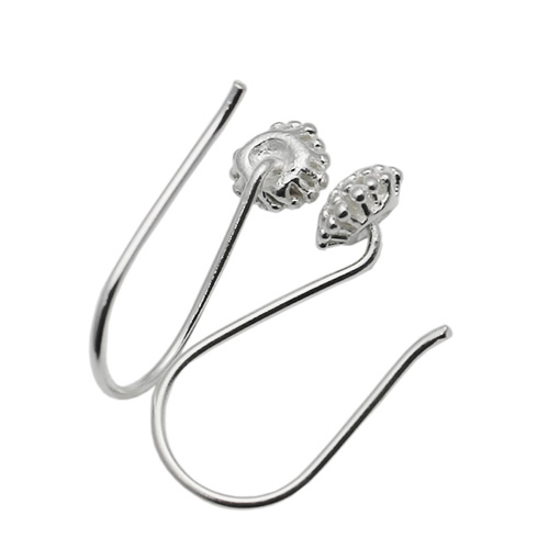 925 sterling silver wire earring sterling silver french earring wires flower feature earring making gift for her handmade