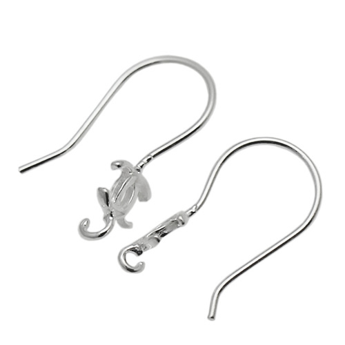 Pure Silver wire earring fashionable shaped Sterling Silver 925 French Earring Wires Earring making fine Jewelry finding