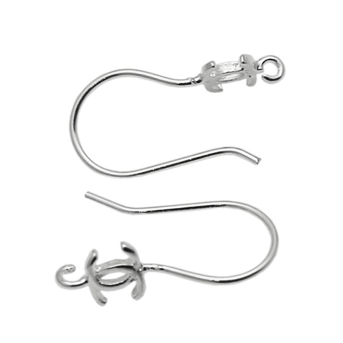 Pure Silver wire earring fashionable shaped Sterling Silver 925 French Earring Wires Earring making fine Jewelry finding
