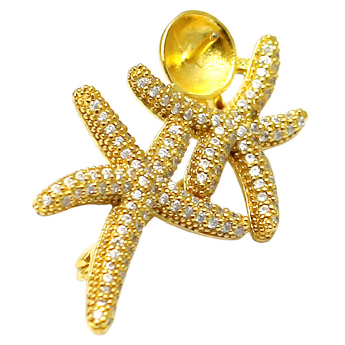 925 sterling silver brooch starfish inlaying zircon fine jewelry heat product birthday gift for her