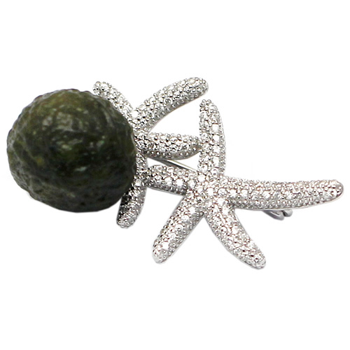 925 sterling silver brooch starfish inlaying zircon fine jewelry heat product birthday gift for her