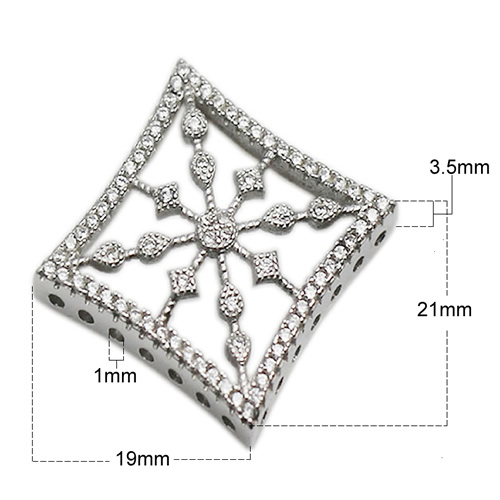 925 sterling silver square chain clasp jewelry accessories diy for woman